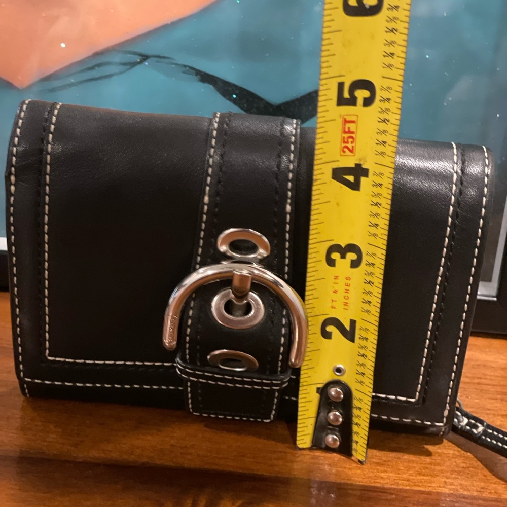 COACH Vintage Soho Buckle 9739 Black Leather Shoulder Bags With Matching Wallet - Picture 16 of 17